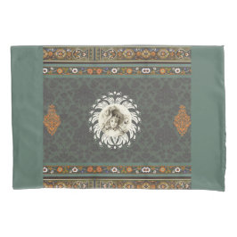 Vintages Retro mit Spitzen und Blume auftragen Kissenbezug