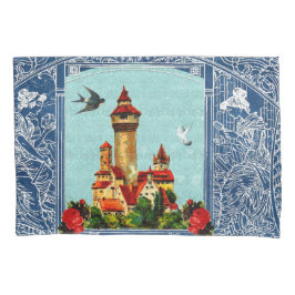 Vintages Retro mit Spitzen und Blume auftragen Kissenbezug