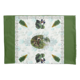 Vintages Retro mit Spitzen und Blume auftragen Kissenbezug