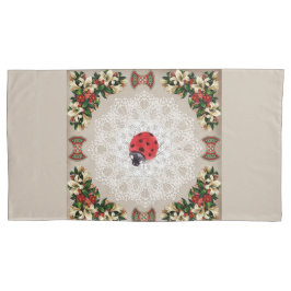 Vintages Retro mit Spitzen und Blume auftragen Kissenbezug