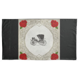 Vintages Retro mit Spitzen und Blume auftragen Kissenbezug