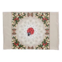 Vintages Retro mit Spitzen und Blume auftragen Kissenbezug