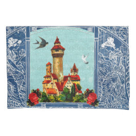 Vintages Retro mit Spitzen und Blume auftragen Kissenbezug