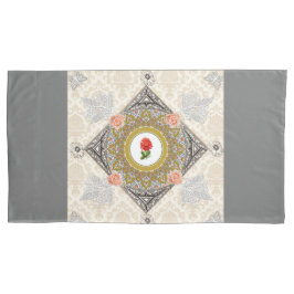 Vintages Retro mit Spitzen und Blume auftragen Kissenbezug