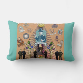 Vintages Retro mit Spitzen und Blume auftragen Lendenkissen