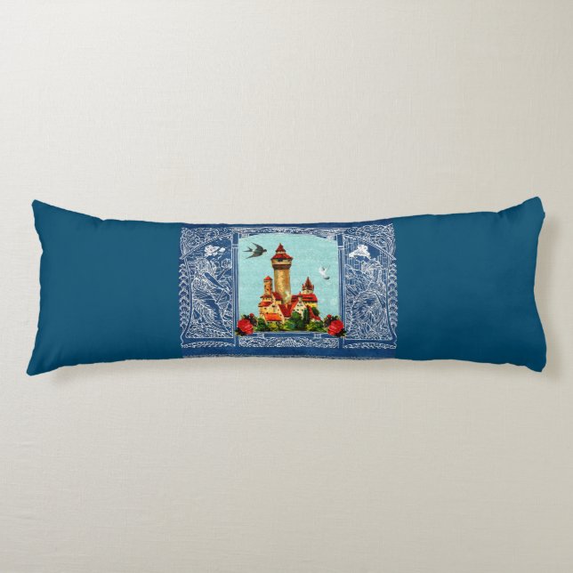 Vintages Retro mit Spitzen und Blume auftragen Seitenschläferkissen (Vorderseite)