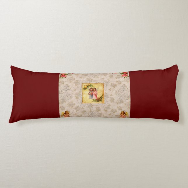 Vintages Retro mit Spitzen und Blume auftragen Seitenschläferkissen (Vorderseite)