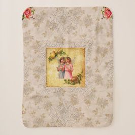 Vintages Retro mit Spitzen und Blume auftragen Sherpadecke
