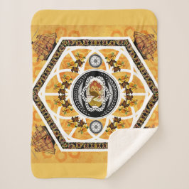 Vintages Retro mit Spitzen und Blume auftragen Sherpadecke