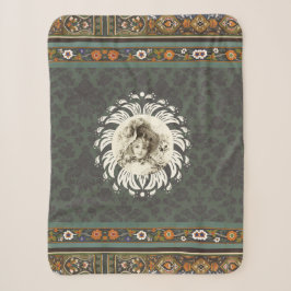 Vintages Retro mit Spitzen und Blume auftragen Sherpadecke