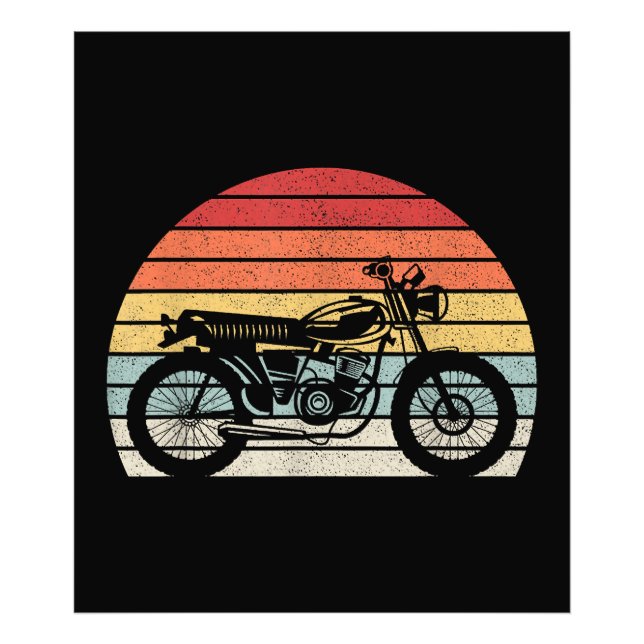 Vintages Retro-Motorrad Fotodruck (Vorne)