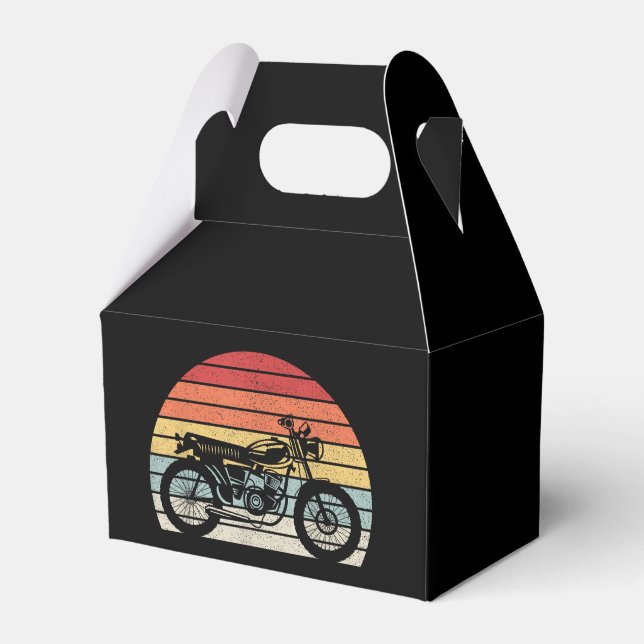 Vintages Retro-Motorrad Geschenkschachtel (Vorderseite)