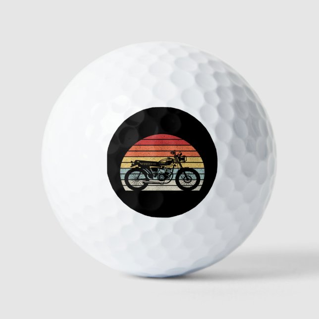 Vintages Retro-Motorrad Golfball (Vorderseite)