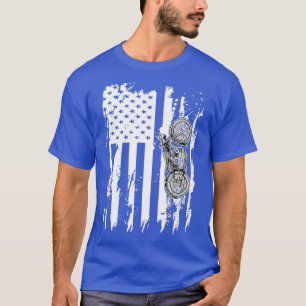 Vintages Retro-Motorrad im Detail mit amerikanisch T-Shirt