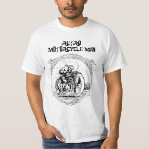 Vintages Retro Motorrad-Mann-Spaß-T-Shirt T-Shirt