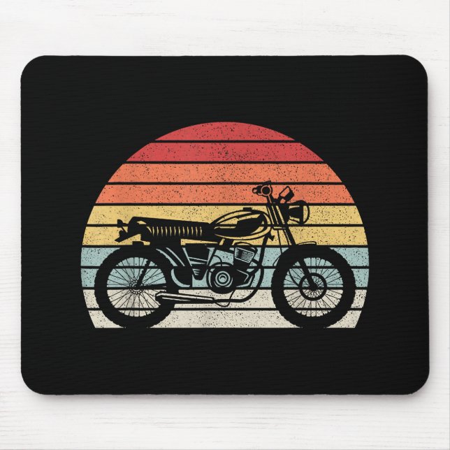 Vintages Retro-Motorrad Mousepad (Vorne)