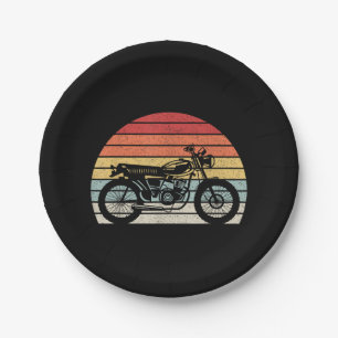 Vintages Retro-Motorrad Pappteller