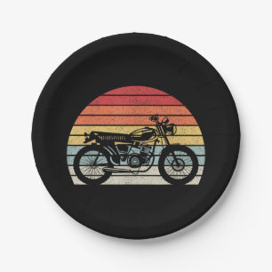 Vintages Retro-Motorrad Pappteller