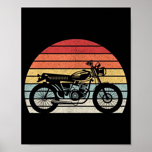 Vintages Retro-Motorrad Poster (Vorne)