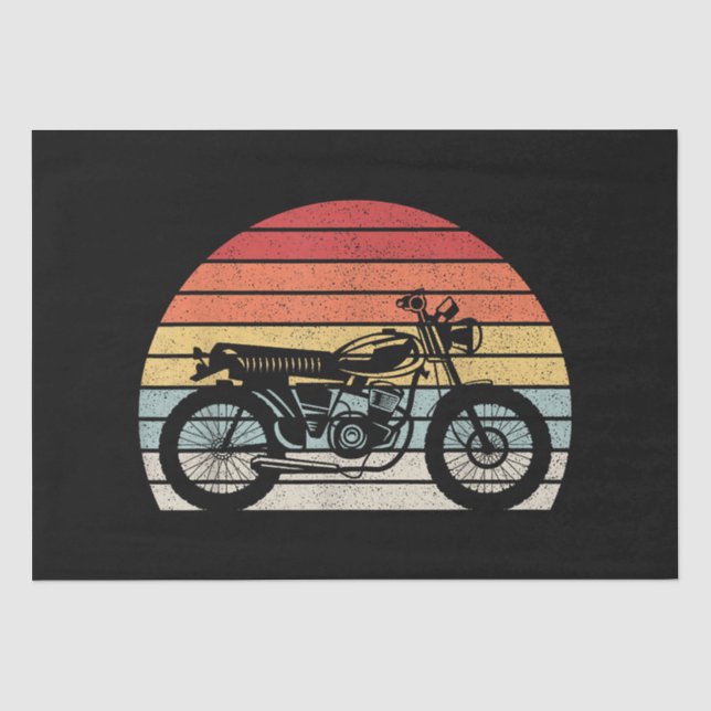 Vintages Retro-Motorrad Seidenpapier (Vorderseite)
