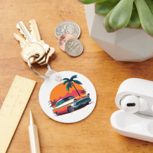 Vintages Retro Muscle Cars Klassisches Cooles Spor Schlüsselanhänger