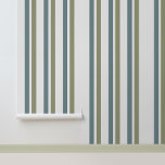 Vintages Retro-Muster für grüne Streifen Tapete<br><div class="desc">Vintages Retro-Muster-Tapete.</div>