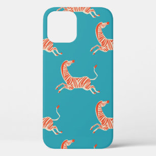 Vintages Retro-Neonfarben Zebra-Illustrationsmotiv Case-Mate iPhone Hülle