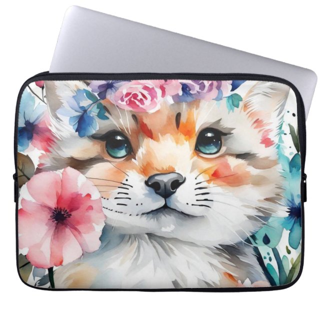 Vintages Retro-niedliches Design für Kinder Laptopschutzhülle (Vorderseite)