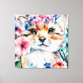 Vintages Retro-niedliches Design für Kinder Leinwanddruck