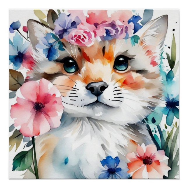 Vintages Retro-niedliches Design für Kinder Poster (Vorderseite)