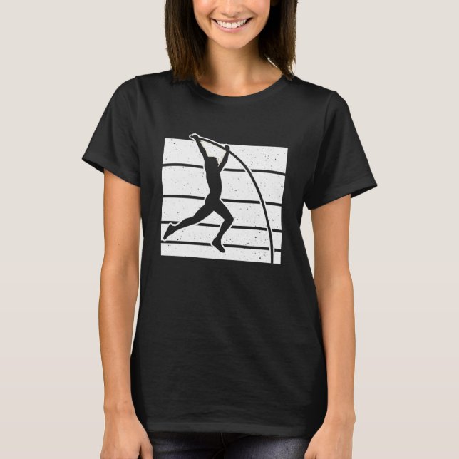 Vintages Retro-Pole-Vault T-Shirt (Vorderseite)