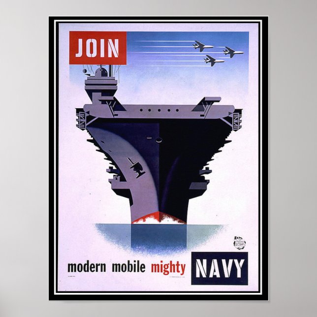 Vintages Retro-Poster-Mitglied der Marine Poster (Vorne)