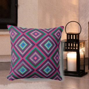 Vintages Retro-Quilt-Muster Boho Chic Kissen