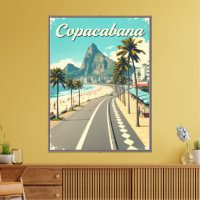 Vintages Retro-Reiseplakat - Copacabana Beach