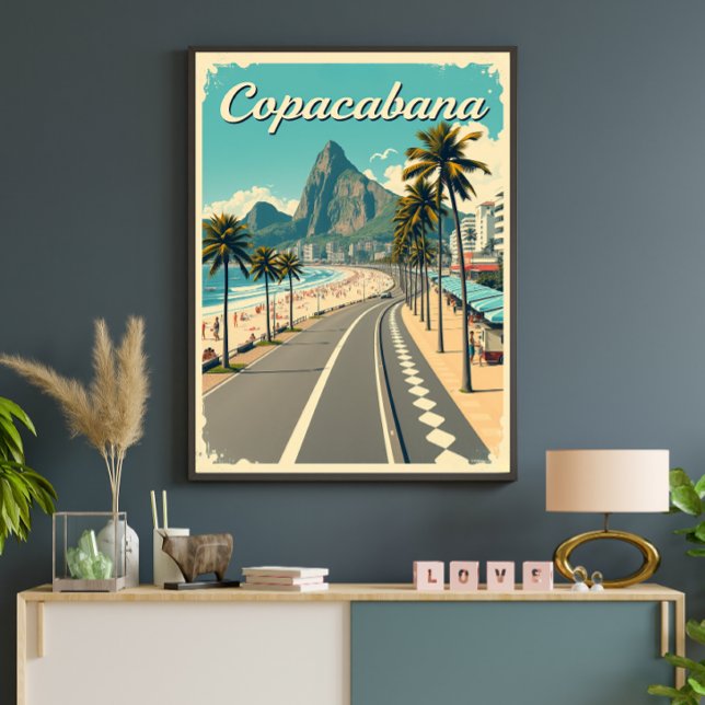 Vintages Retro-Reiseplakat - Copacabana Beach Poster (Von Creator hochgeladen)