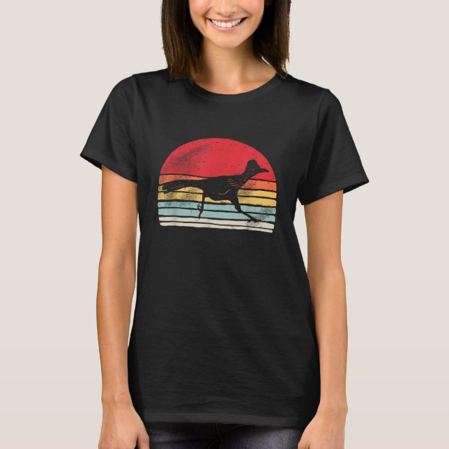 Vintages Retro Roadrunner Tiergeschenk T-Shirt (Vorderseite)