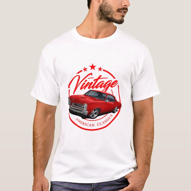 Vintages Retro-Rotes GTO T-Shirt (Vorderseite)