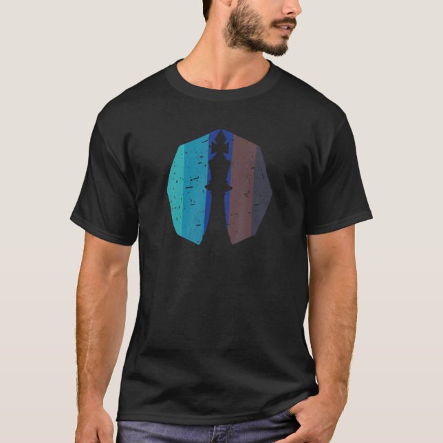 Vintages Retro-Schachbrett T-Shirt (Vorderseite)