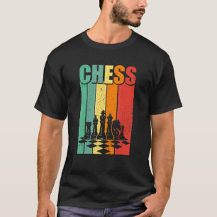 Vintages Retro Schachspiel Spieler Schach Thema Co T-Shirt