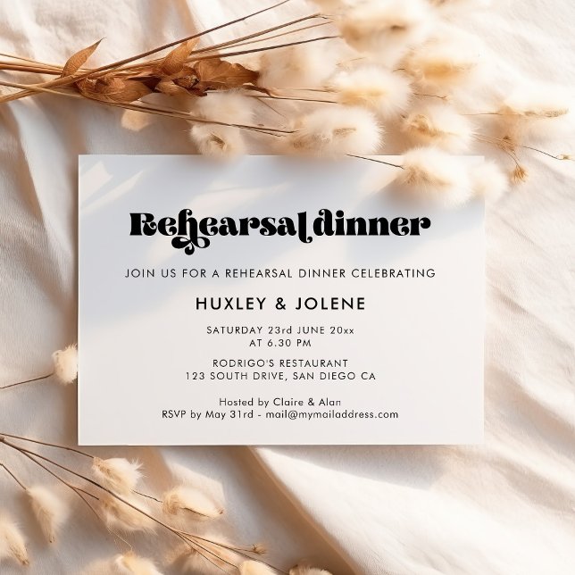 Vintages Retro-Script-Probe-Dinner Einladung (Von Creator hochgeladen)