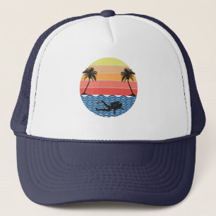 Vintages Retro Scuba Diving-Geschenk für Scuba Div Truckerkappe