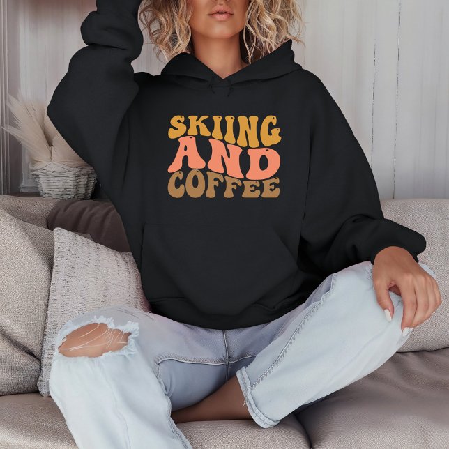 Vintages Retro Skifahren und Kaffee Sweatshirt (Von Creator hochgeladen)