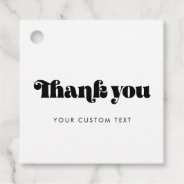 Vintages Retro-Skript Vielen Dank Geschenkanhänger