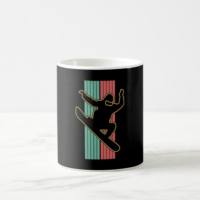 Vintages Retro-Snowboarden Kaffeetasse (Mittel)