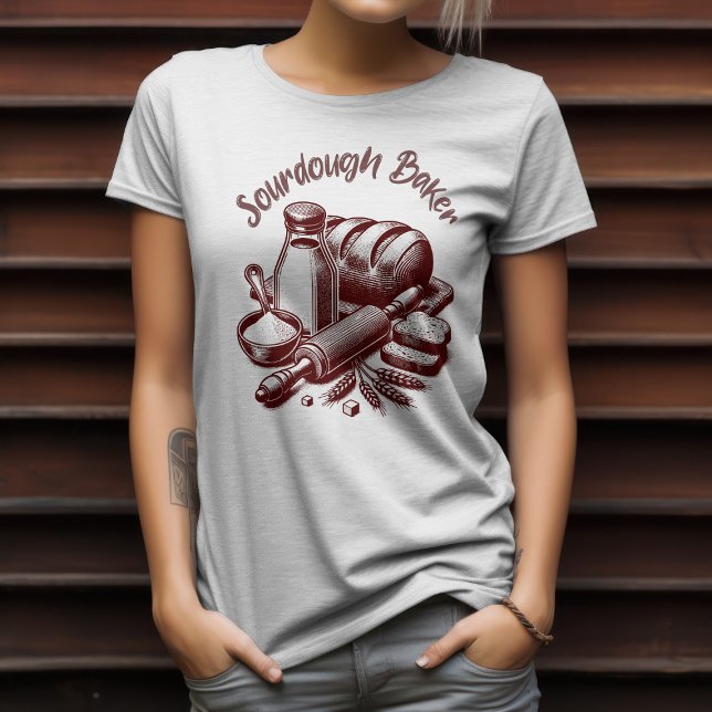 Vintages Retro-Sourdough-Bäckerei T-Shirt (Von Creator hochgeladen)