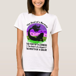 Vintages Retro Sunset Soul einer Meerjungfrau T-Shirt