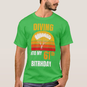 Vintages Retro-Tauchen in den 61. Geburtstag Skydi T-Shirt