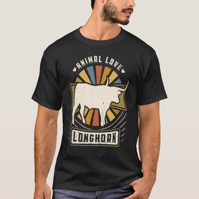Vintages Retro-Tier T-Shirt (Vorderseite)