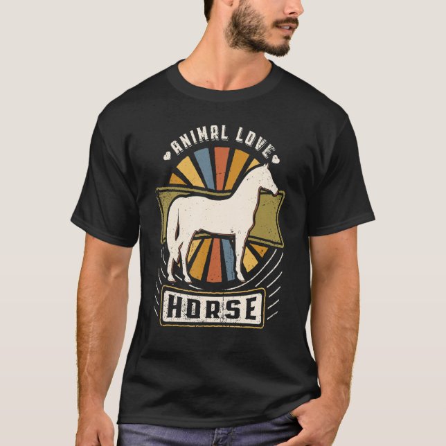 Vintages Retro-Tier T-Shirt (Vorderseite)