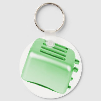 Vintages Retro-Toaster-Design - grün Schlüsselanhänger